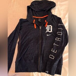 Nike Detroit Zip-Up Hoodie in Navy and Orange